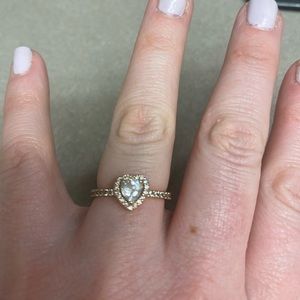 Pandora elevated heart ring